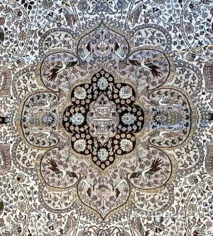 ковер ручной работы Шелковый Китайский ковер ручной работы 5.46x3.64 — фото 2