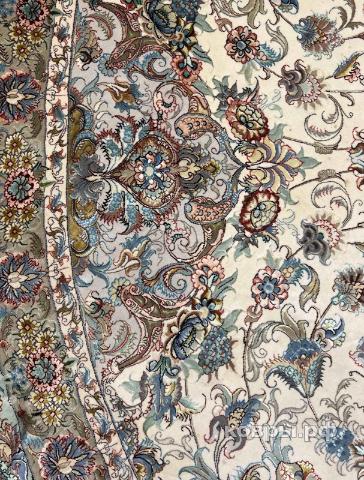 ковер ручной работы Иранский ковер ручной работы из шелка и шерсти Tabriz (Табриз) 5x5 — фото 6