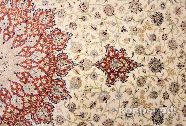 ковер ручной работы Шелковый Иранский ковер ручной работы Qum (Кум) 2.5x3.5 — фото 2