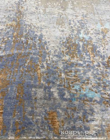 ковер ручной работы Индийский ковер ручной работы из шелка и шерсти 3.73x2.81 — фото 3