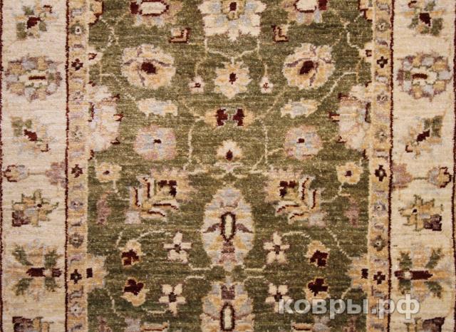 ковер ручной работы Афганский ковер ручной работы из шелка и шерсти Сhoubi Ziegler (Чуби зиглер) 1.98x0.78 — фото 4