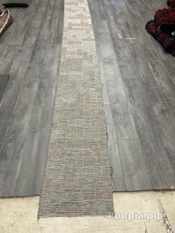 Халява Коврик № 1755,бежево-серый,размер 0,5 на 5 метров