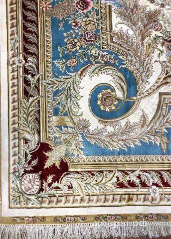 ковер ручной работы Шелковый Китайский ковер ручной работы 3.68x2.78 — фото 2