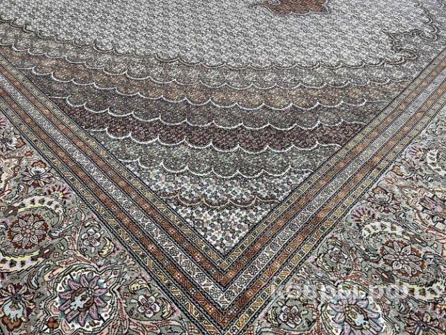 ковер ручной работы Иранский ковер ручной работы из шелка и шерсти Mahi (Махи) 5.95x4.05 — фото 8