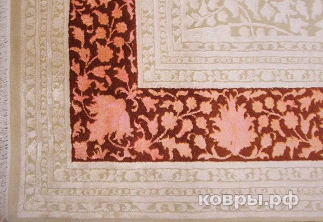 ковер ручной работы Индийский ковер ручной работы из шелка и шерсти Rajkumar (Ражкумар) 4.17x2.94 — фото 2