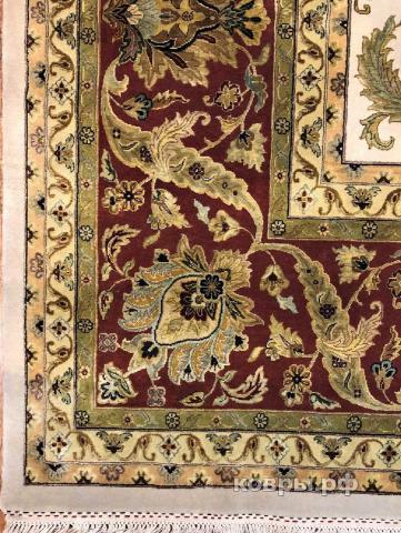 ковер ручной работы Индийский ковер ручной работы из шелка и шерсти Agra (Агра) 6x4 — фото 3