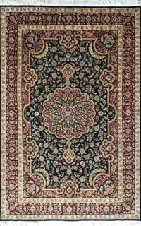 Шелковый Иранский ковер ручной работы Qum (Кум) 1.9x1.25