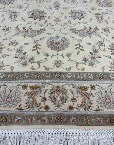 ковер ручной работы Иранский ковер ручной работы из шелка и шерсти Tabriz (Табриз Авшан) 2.35x1.75 — фото 2