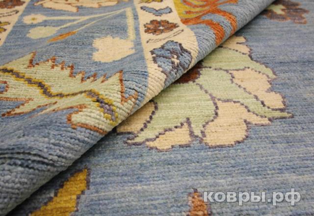 ковер ручной работы Шелковый Афганский ковер ручной работы Oushak (Ушак) 3.8x2.73 — фото 5