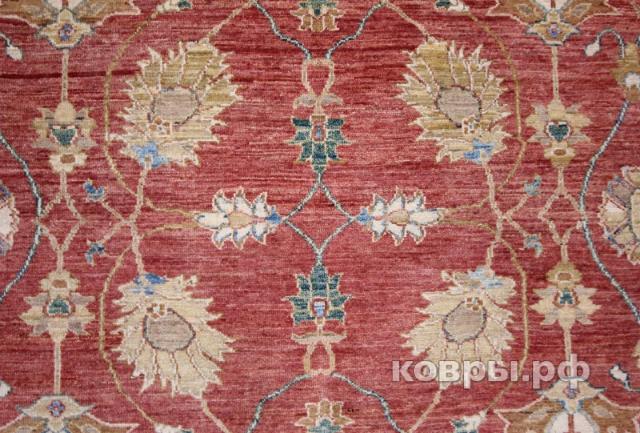 ковер ручной работы Шелковый Афганский ковер ручной работы Сhoubi (Чуби зиглер)2.8x1.94 — фото 2