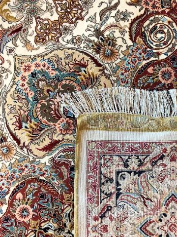 ковер ручной работы Шелковый Китайский ковер ручной работы Hereke (Хереке)  3.63x2.59 — фото 4