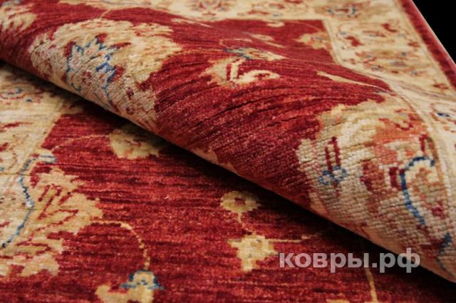 ковер ручной работы Афганский ковер ручной работы из шелка и шерсти Сhoubi Ziegler (Чуби зиглер) 1.83x0.77 — фото 4