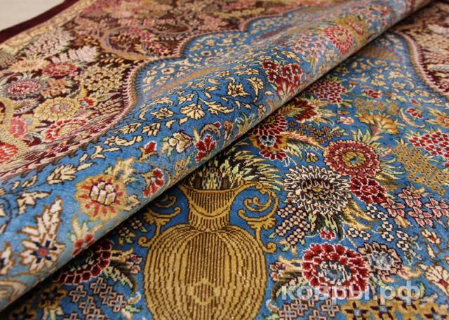 ковер ручной работы Шелковый Китайский ковер ручной работы Hereke (Хереке) 2.04x1.35 — фото 4