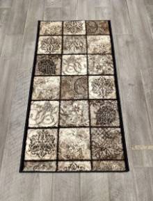 Коврик № 1901,бежево-серый,размер 0,8 на 1,5 метра