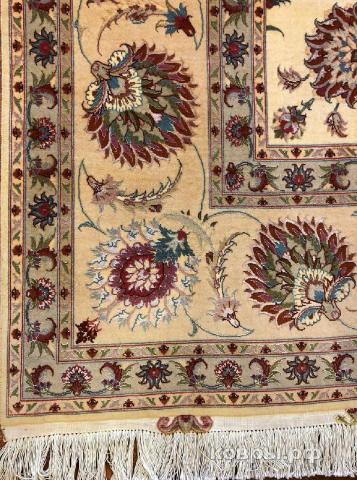 ковер ручной работы Иранский ковер ручной работы из шелка и шерсти Tabriz (Табриз Авшан) 3.94x3.02 — фото 2