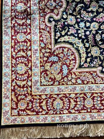 ковер ручной работы Шелковый Иранский ковер ручной работы Qum (Кум) 1.9x1.25 — фото 2