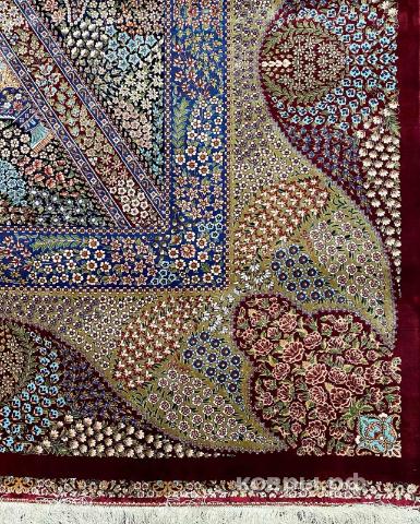 ковер ручной работы Шелковый Иранский ковер ручной работы  Qum (Кум) 4x3 — фото 2