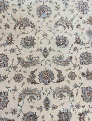 ковер ручной работы Иранский ковер ручной работы из шелка и шерсти Tabriz (Табриз Авшан) 2.35x1.75 — фото 3