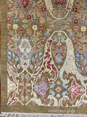 ковер ручной работы Индийский ковер ручной работы из шелка и шерсти 5.48x3.6 — фото 3