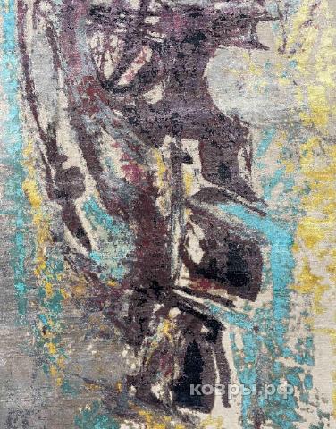 ковер ручной работы Индийский ковер ручной работы из шелка и шерсти 3.05x2.44 — фото 3