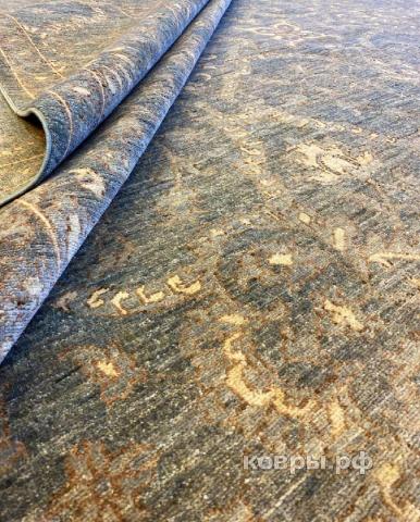 ковер ручной работы Шелковый Афганский ковер ручной работы Сhoubi Ziegler (Чуби зиглер) 4.22x3.06 — фото 2