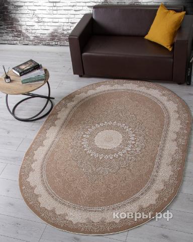 ковер Ковер KARMEN HALI ARMINA 04076A BROWN / BROWN Овал — фото 2