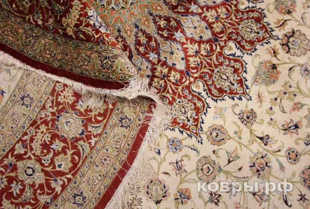 ковер ручной работы Шелковый Иранский ковер ручной работы Qum (Кум) 2.5x3.5 — фото 4