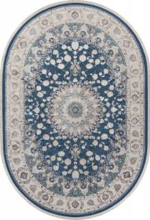Ковер ARDA ZARINA A050B D.BLUE SHIRINK / CREAM Овал