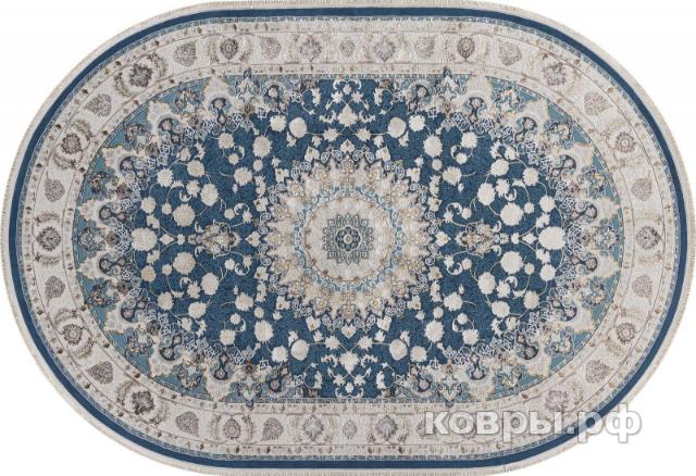 ковер Ковер ARDA ZARINA A050B D.BLUE SHIRINK / CREAM Овал
