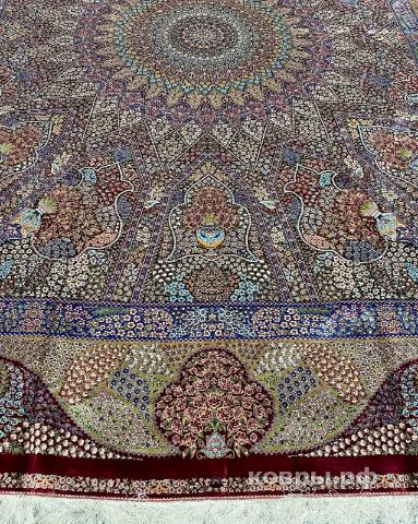 ковер ручной работы Шелковый Иранский ковер ручной работы  Qum (Кум) 4x3 — фото 3