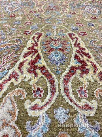 ковер ручной работы Индийский ковер ручной работы из шелка и шерсти 5.48x3.6 — фото 4