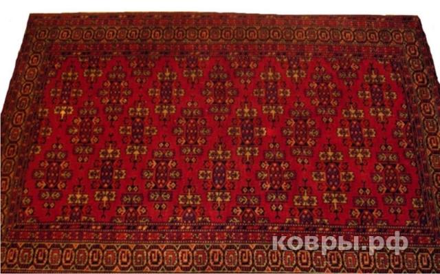ковер ручной работы Туркменский ковер ручной работы Иомуд 1.08x2.03 — фото 2