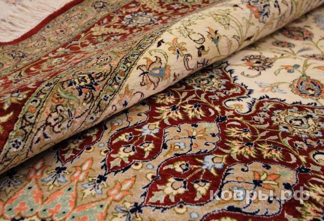 ковер ручной работы Шелковый Иранский ковер ручной работы Qum (Кум) 2.5x3.5 — фото 5