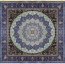 Шелковый Иранский ковер ручной работы Qum (Кум) 3x3