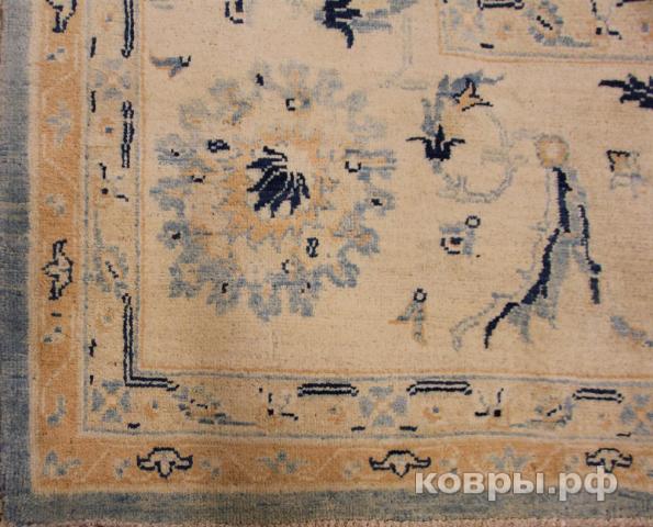 ковер ручной работы Шелковый Афганский ковер ручной работы Сhoubi Ziegler (Чуби зиглер) 4.4x2.8 — фото 2