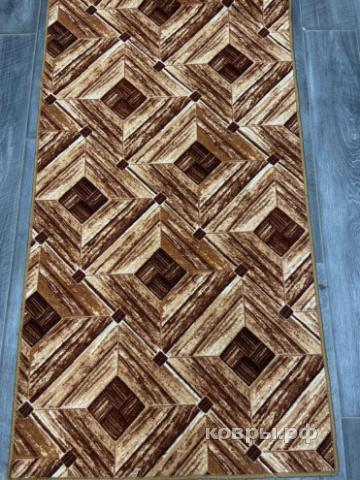 Халява Коврик № 1767,коричневый,размер 0,9 на 1,7 метра