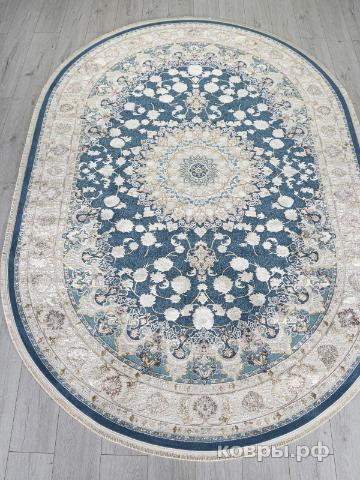 ковер Ковер ARDA ZARINA A050B D.BLUE SHIRINK / CREAM Овал — фото 2