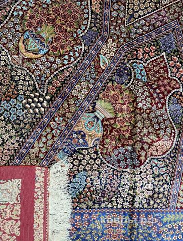 ковер ручной работы Шелковый Иранский ковер ручной работы  Qum (Кум) 4x3 — фото 4