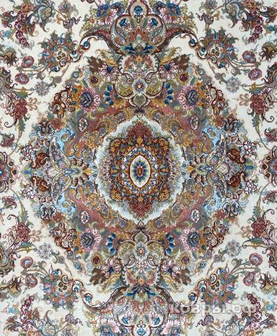 ковер ручной работы Иранский ковер ручной работы из шелка и шерсти Tabriz (Табриз) 3.12x2.03 — фото 3