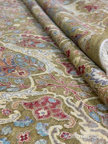 ковер ручной работы Индийский ковер ручной работы из шелка и шерсти 5.48x3.6 — фото 5