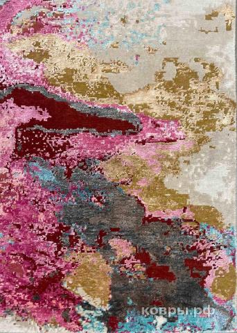 ковер ручной работы Индийский ковер ручной работы из шелка и шерсти 2.97x2.46 — фото 2