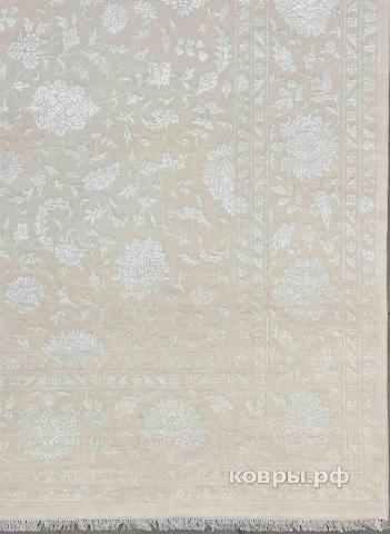 ковер ручной работы Индийский ковер ручной работы из шелка и шерсти 3.69x2.75 — фото 2