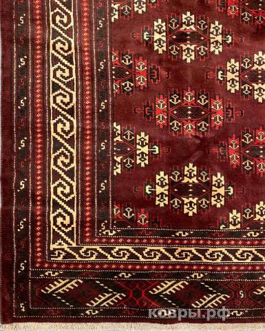 ковер ручной работы Шерстяной Иранский ковер ручной работы Ahal Teke (Ахал Теке) 3.78x2.5 — фото 2