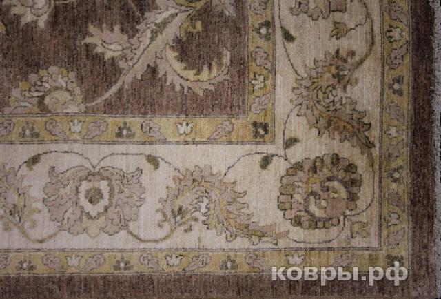 ковер ручной работы Шелковый Афганский ковер ручной работы Сhoubi Ziegler (Чуби зиглер) 3.49x2.71 — фото 2