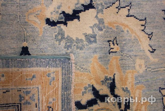 ковер ручной работы Шелковый Афганский ковер ручной работы Сhoubi Ziegler (Чуби зиглер) 4.4x2.8 — фото 3