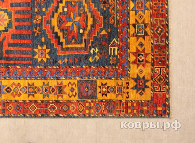 ковер ручной работы Шелковый Афганский ковер ручной работы Сhoubi (Чуби файн) 2.02x1.57 — фото 2