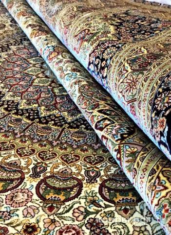 ковер ручной работы Шелковый Китайский ковер ручной работы Ardebir (Ардебир) 3.37x2.42 — фото 4