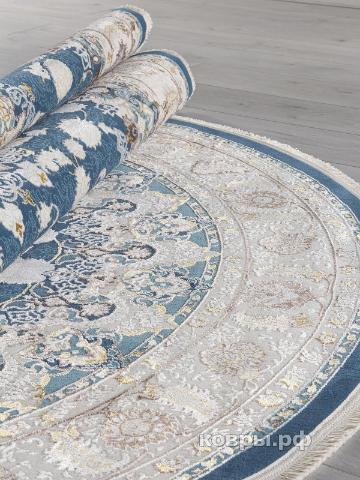ковер Ковер ARDA ZARINA A050B D.BLUE SHIRINK / CREAM Овал — фото 3