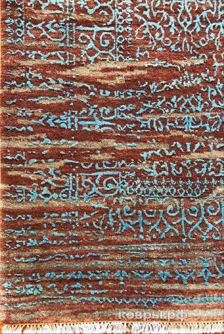 ковер ручной работы Индийский ковер ручной работы из шелка и шерсти 3.1x2.47 — фото 2