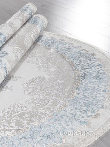 ковер Ковер ARDA EFSAN L270A CREAM SHRINK / BLUE FDY Овал — фото 3